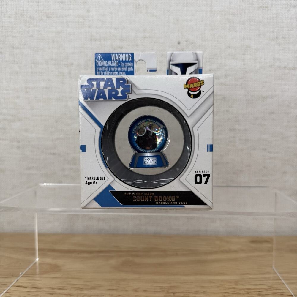 Star Wars Marbs Count Dooku #07 The Clone Wars Marble + Base NIB